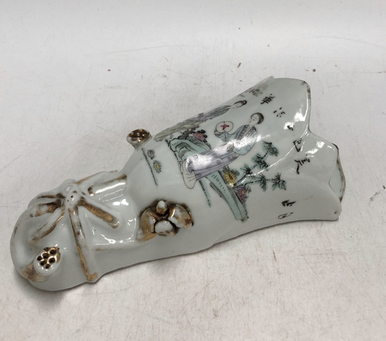 古玩陶瓷民國·粉彩桃花仕女紋壁瓶拍賣，當前價格3699元