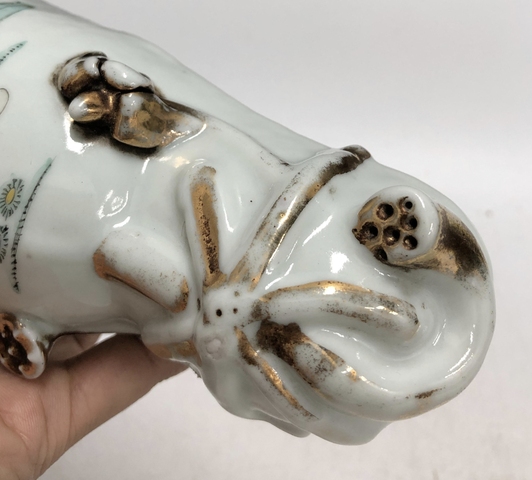 古玩陶瓷民國·粉彩桃花仕女紋壁瓶拍賣，當前價格3699元