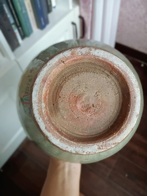 古玩陶瓷【每周放漏拍一件】龍泉青瓷刻網(wǎng)格紋大罐拍賣,當(dāng)前價(jià)格999元