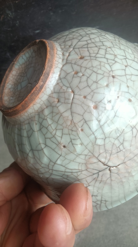 古玩陶瓷哥釉碗真品鑒賞圖