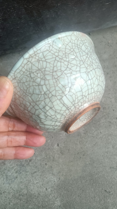 古玩陶瓷哥釉碗真品鑒賞圖