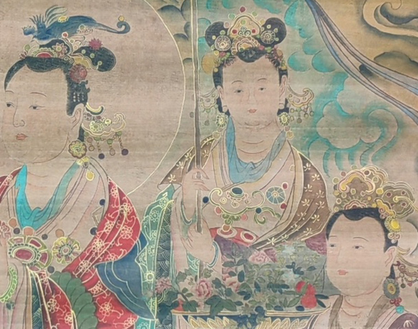 古玩字畫佚名工筆重彩道釋畫真品鑒賞圖