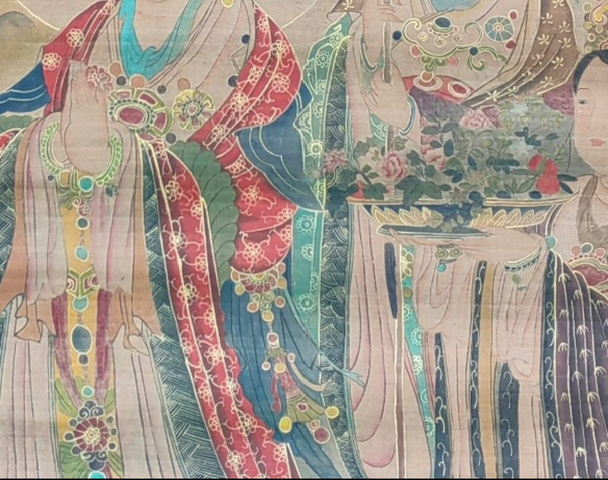 古玩字畫佚名工筆重彩道釋畫真品鑒賞圖