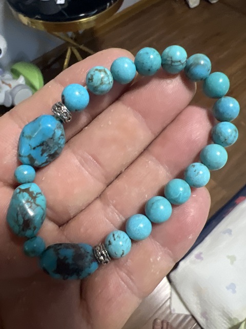古玩玉器綠松石手串真品鑒賞圖