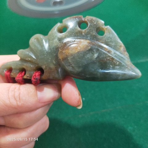 古玩玉器和田青玉玉鳥真品鑒賞圖