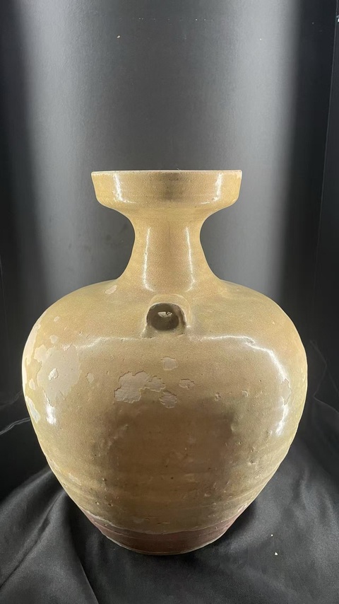 古玩陶瓷青釉盤口壺真品鑒賞圖