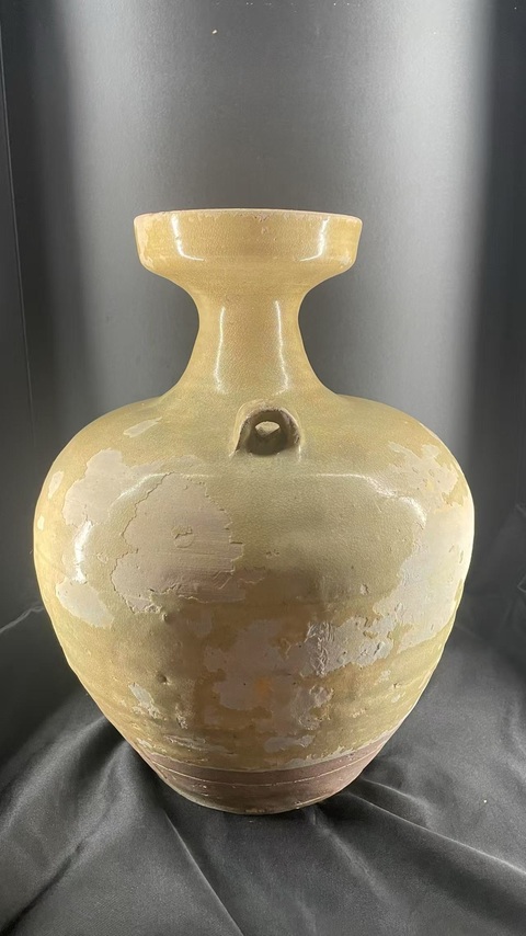古玩陶瓷青釉盤口壺真品鑒賞圖