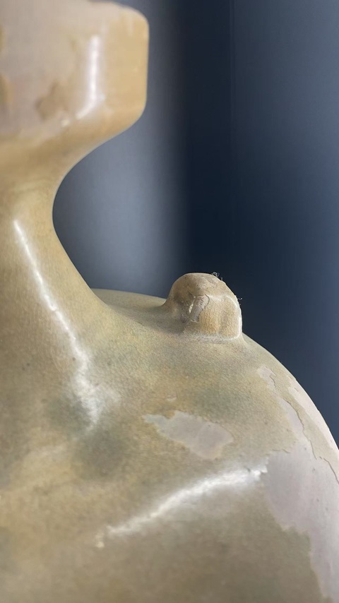 古玩陶瓷青釉盤口壺真品鑒賞圖