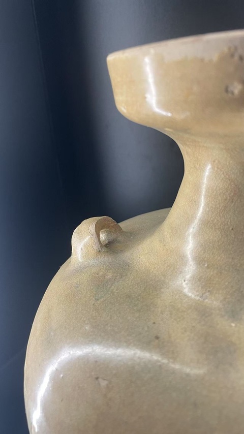 古玩陶瓷青釉盤口壺真品鑒賞圖