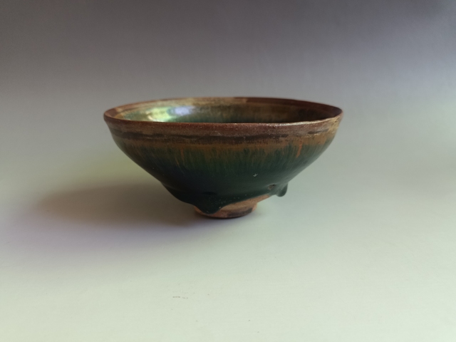 古玩陶瓷宋代建窯系兔毫束口盞拍賣,當(dāng)前價(jià)格6500元