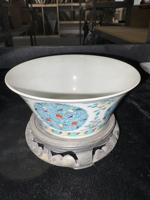 古玩陶瓷需補(bǔ)圖，清道光斗彩花卉紋馬蹄碗真品鑒賞圖