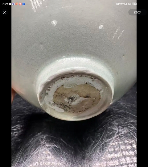 古玩陶瓷湖田窯影青娃娃紋碗真品鑒賞圖