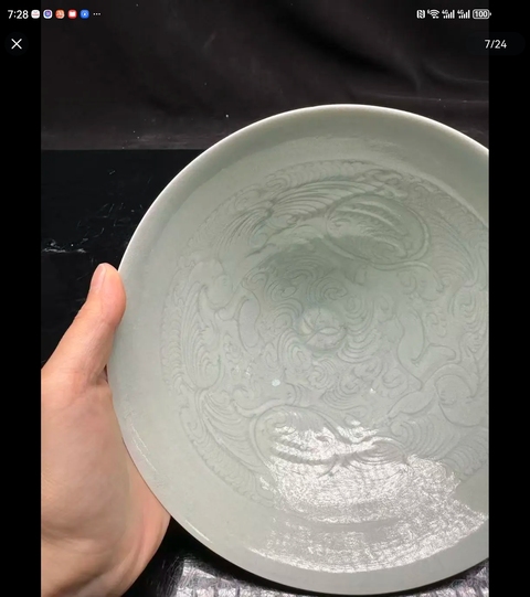 古玩陶瓷湖田窯影青娃娃紋碗真品鑒賞圖