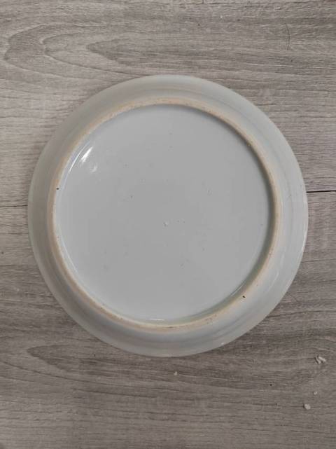 古玩陶瓷青花山水賞盤真品鑒賞圖