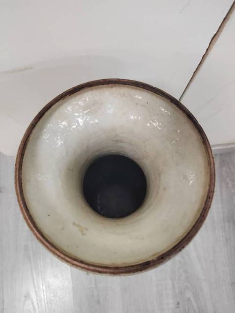 古玩陶瓷哥釉青花獸耳賞瓶拍賣，當前價格6888元