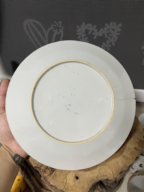 古玩陶瓷青花飛鳴食宿圖盤真品鑒賞圖