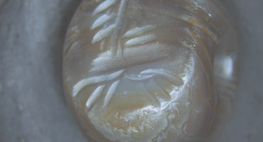 古玩玉器仿薩珊瑪瑙印真品鑒賞圖