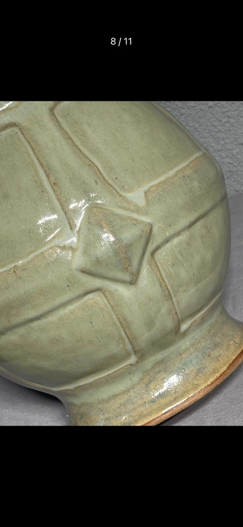 古玩陶瓷青釉瓶真品鑒賞圖
