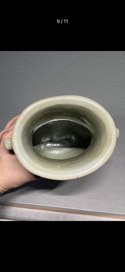 古玩陶瓷青釉瓶真品鑒賞圖