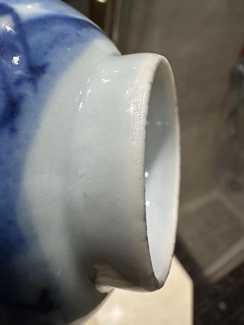 古玩陶瓷清中晚期青花蘆雁圖杯真品鑒賞圖