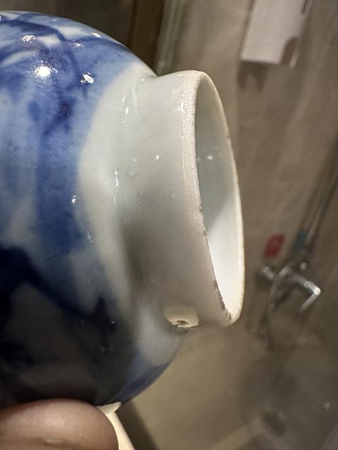 古玩陶瓷清中晚期青花蘆雁圖杯真品鑒賞圖