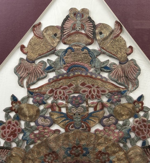 古玩雜項云肩真品鑒賞圖