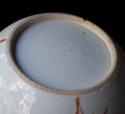 古玩陶瓷麒麟送子折沿盆真品鑒賞圖
