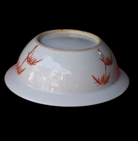 古玩陶瓷麒麟送子折沿盆真品鑒賞圖