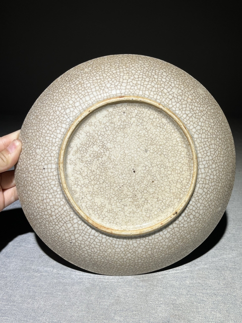 古玩陶瓷哥釉大盤拍賣，當前價格998元
