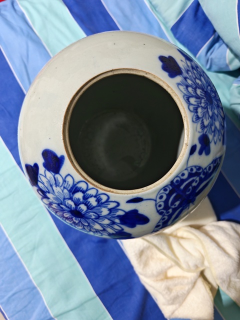 古玩陶瓷青花花卉紋冬瓜真品鑒賞圖