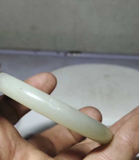 古玩玉器和田玉雕“素紋手鐲”真品鑒賞圖