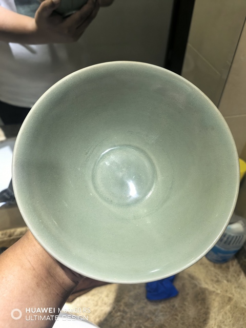 古玩陶瓷北宋龍泉青瓷刻仰蓮紋碗拍賣，當前價格16800元