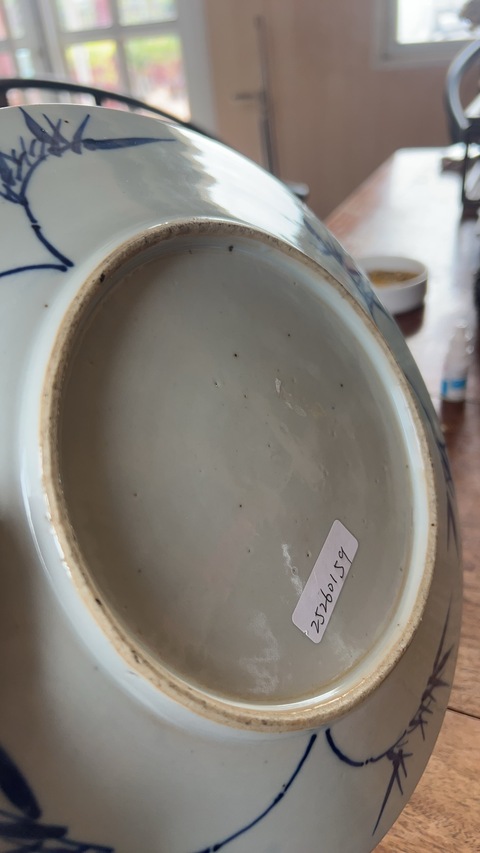 古玩陶瓷人物紋青花盤真品鑒賞圖