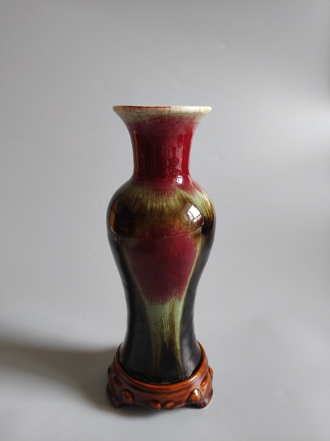 古玩陶瓷三陽開泰觀音瓶真品鑒賞圖