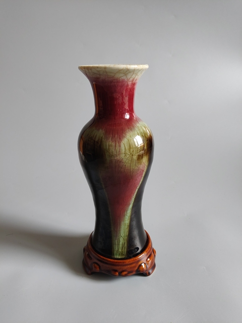 古玩陶瓷三陽開泰觀音瓶真品鑒賞圖