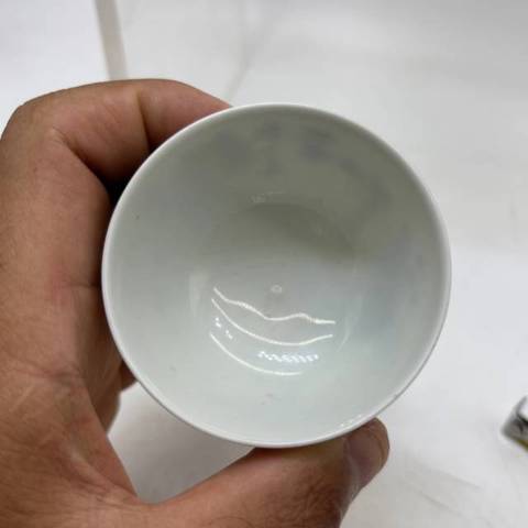 古玩陶瓷人物紋青花杯真品鑒賞圖