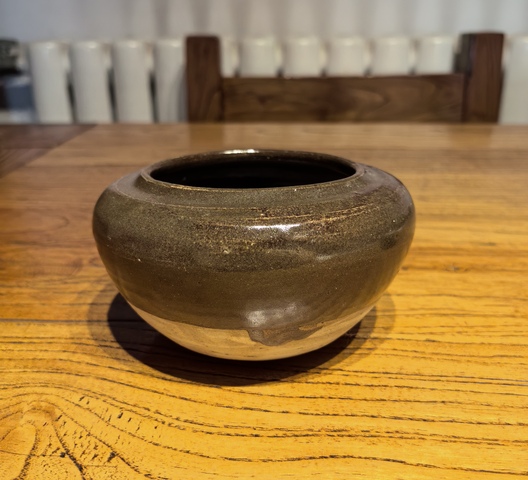 古玩陶瓷茶葉末釉斂口缽真品鑒賞圖