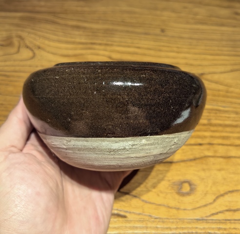 古玩陶瓷茶葉末釉斂口缽真品鑒賞圖