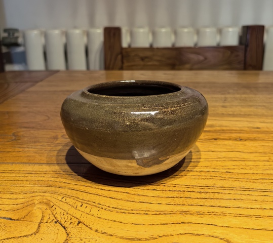 古玩陶瓷茶葉末釉斂口缽真品鑒賞圖
