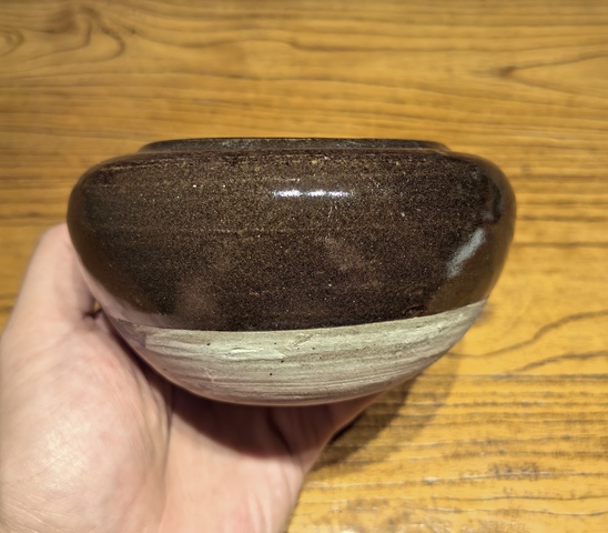 古玩陶瓷茶葉末釉斂口缽真品鑒賞圖