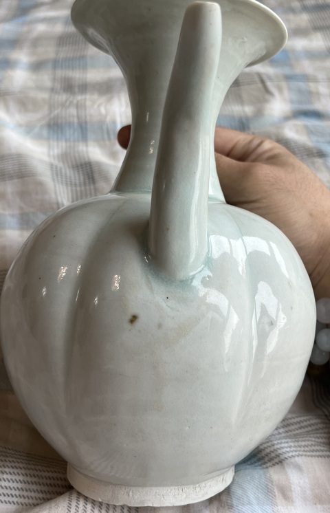 古玩陶瓷青白釉瓜棱執壺真品鑒賞圖
