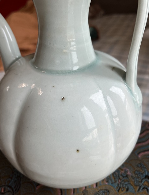 古玩陶瓷青白釉瓜棱執壺真品鑒賞圖