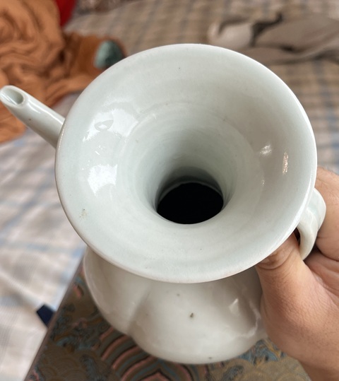 古玩陶瓷青白釉瓜棱執壺真品鑒賞圖