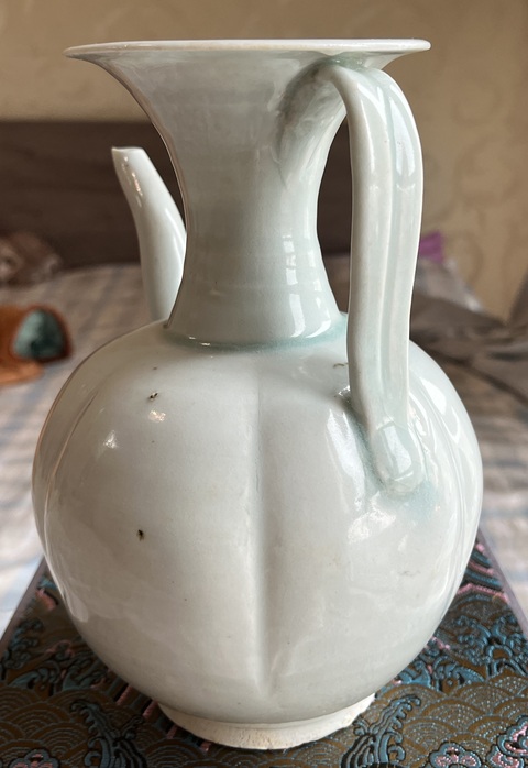 古玩陶瓷青白釉瓜棱執壺真品鑒賞圖