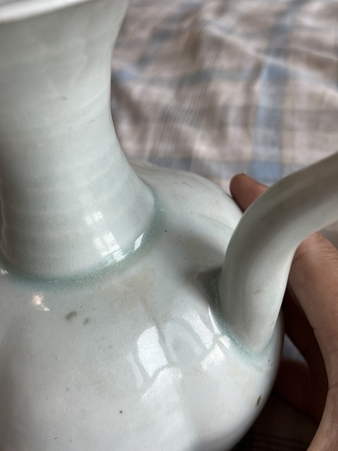 古玩陶瓷青白釉瓜棱執壺真品鑒賞圖
