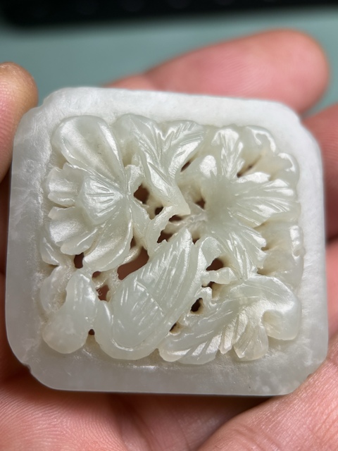 古玩玉器中古蓮葉天鵝佩拍賣，當前價格12000元