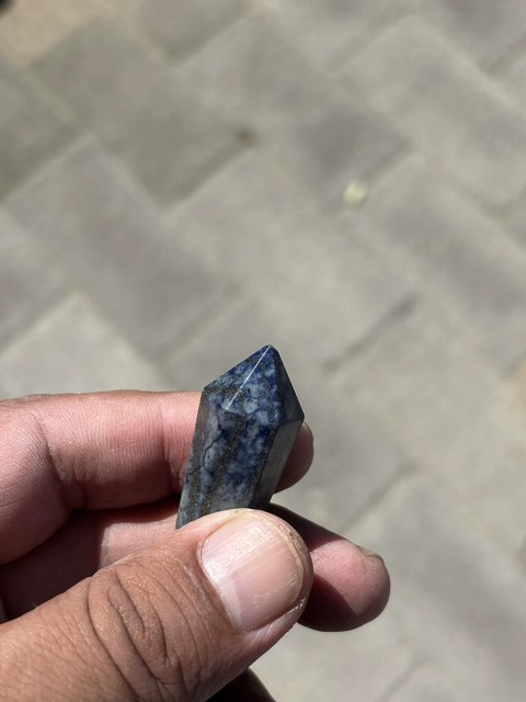 古玩玉器青金石帽頂真品鑒賞圖