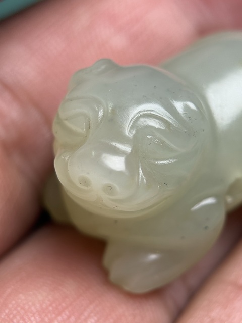古玩玉器籽料中古玉熊拍賣，當前價格16800元