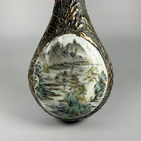 古玩陶瓷粉彩山水人物瓷塑琵琶真品鑒賞圖