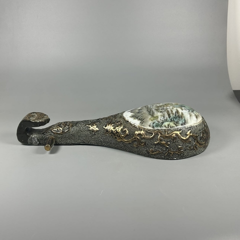 古玩陶瓷粉彩山水人物瓷塑琵琶真品鑒賞圖